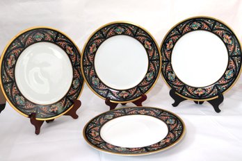 Christian Dior Chambord Dinner Plates 4 Plate Set 12-inch Diameter