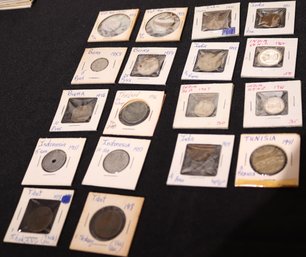 Vintage Collectible Coins From Vietnam, Burma, Indonesia, Thailand, India, Tunisia, Tibet-- 1914-1962
