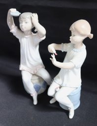 Lladro Porcelain Figurines Including Girl Shampooing 1148 And Girl Manicuring