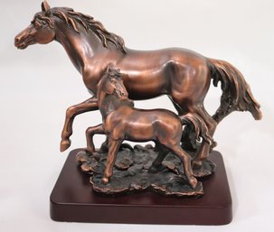 Copper Finished Stallion Sculpture