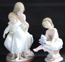 Lladro Porcelain Figurines Including Tenderness Mother With Child 1527 And Best Friends 7620 1993