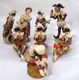 Collection Of Carved Resin Jester Figures Handmade In Italy By Vivian C 96