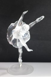 Swarovski Silver Crystal Ballerina Figurine With Original Padded Case