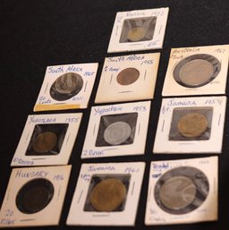 Vintage Collectible Coins From Hungary, South Africa, Australia, Yugoslavia And Jamaica Years Range-1916-1967