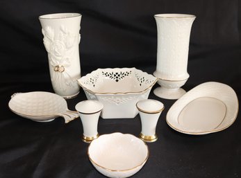 Lenox Collection Includes Vases, Pineapple Platter, Includes Assorted Sized Pieces As Pictured.