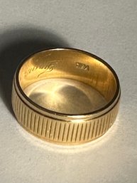 14K YG MEN'S WEDDING BAND - SIZE 10