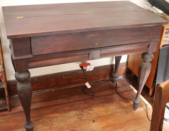 Vintage/Antique Spinet Style Flip Top Wood Desk