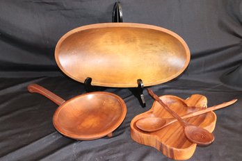 Collection Of Handmade Wood Kitchen Utensils