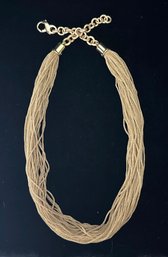 18k Yg 22 Inch  Multi Strand Link Necklace
