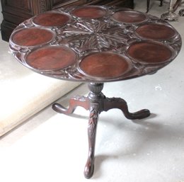 Late 19th Century Carved Mahogany Tilt Top Supper Table