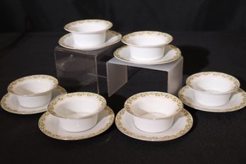 The Mettenburg Bavaria Fine Porcelain Includes 6 Coasters And 6 Smaller Condiment Bowls