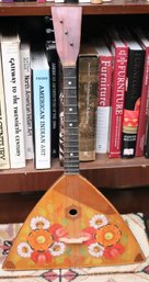 Balalaika Musical Instrument. Russian Stringed Musical Instrument Of The Lute Family 27 Inches Tall