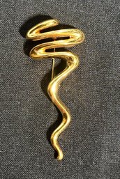 14K YG ZIG ZAG BROOCH PIN