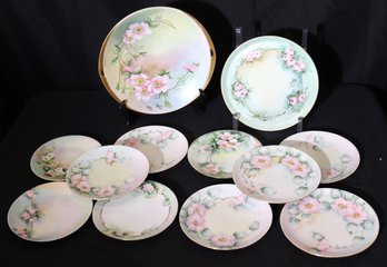 Vintage Hand Painted Porcelain Plate By JK Fisher, Include Floral Limoges Plates Signed By The Artist And More
