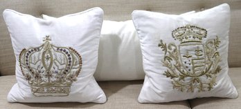 Velvet Accent Pillows With Zipper Cushions May Have Some Light Stains