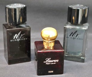 Preowned Lauren Ralph, Lauren Cologne, And Two Burberry Colognes.