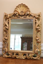 Italian Neapolitan Carved Gilt Scirocco Wood Framed Mirror, By Windsor Art And Mirror Company.