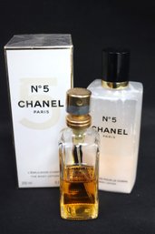 Preowned Chanel Number Five Body Lotion And Spray Cologne Refill