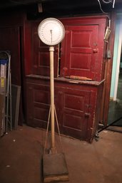 Antique John Chatillon And Sons, Henry Huber Co. Lollipop Floor Scale