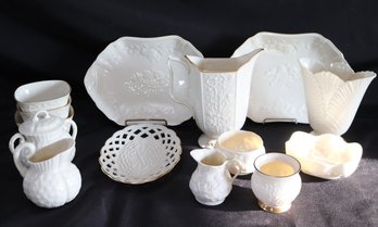 Lennox Collection Includes A Pitcher, Vase, Assorted Sized Bowls, Sugar & Creamer & Small Platters