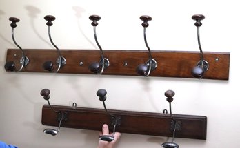 Set Of Ornate Industrial Style Wall Mounted Coat/hat Hooks