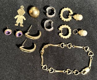 14K YG / WG MIXED JEWELRY LOT