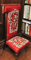 Priere De Dieu Victorian Eaded Prayer Chair Floral And Leaves Beaded Motif