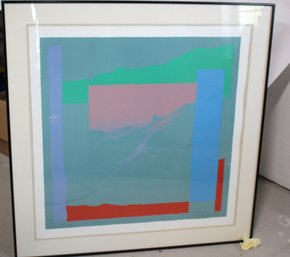 1980s Vintage Modern Abstract Screen Print Pencil Signed And  Numbered