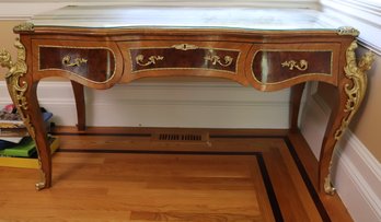 Wonderful Ladies, Luis XV Style Desk With Leather Top And Ormolu, Featuring Ladies With Extravagant Hairdos