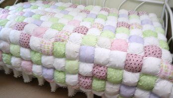 Stunning Handcrafted Popcorn Style Quilt, This Lovely Handmade Piece Measures Approximately 102 X 64 Inches