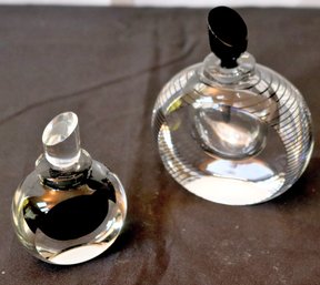 Two Correia Glass Perfume Bottles.