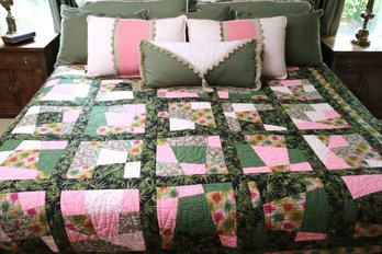 Includes Assorted Pillows And Handcrafted Queen Size Quilt