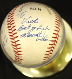 Autographed Baseball In Protective Plastic Case