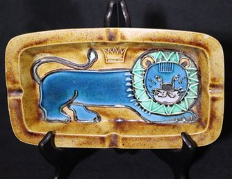 Vintage Georges Briard Designer Crowned Lion Ashtray/trinket Dish