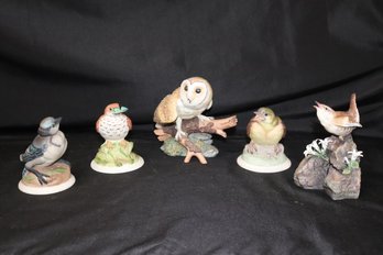 Vintage Bird Figurine Collection Includes Boehm Made In USA Baby Blue Jay 436, Baby Goldfinch 448 And More