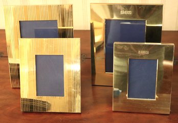 Set Of Fine Ralph Lauren Brass Picture Frames For 4x6 & 5x8 Pictures