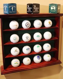 Golf Balls From Assorted Courses With Display Rack