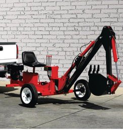 Portable Backhoe Powered By A High Performance 9HP, 301cc Predator Engine Used Only One Time