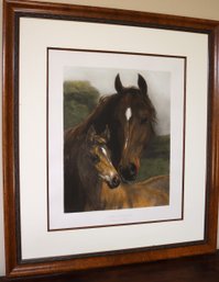 Thoroughbred Mare And Foal Framed Print Engraved By JB Pratt.