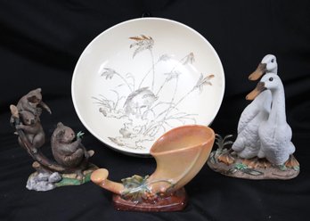 Lenox Koalas Australia Fine Porcelain Wildlife Of The 7 Continents, Royal Crown Duck Sculpture, Roseville
