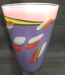 Vintage Signed Art Glass Vase By Rick Bernstein 1983