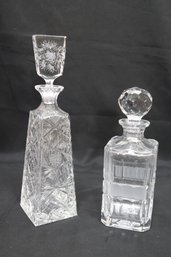 Includes Atlantis Crystal Decanter And Fancy Etched Glass/crystal Decanter