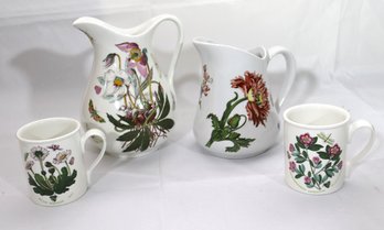 Includes 2 Pitchers And 2 Mugs- Larger Pitcher The Botanic Garden Port Merion Is Approximately 7 W X 8 T