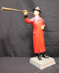 Vintage Royal Coachman American Airlines Artistic Latex Figural Sculpture With Horn