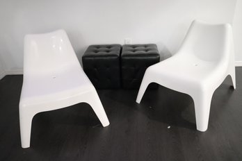 Contemporary Accent Chairs Includes 2 Style Tufted Stools From Cortesi Homes