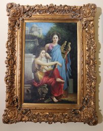 Framed Bouguereau Art And Literature Giclee, In A Gold Composite Frame