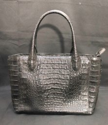 Byron Genuine Crocodile Handbag With A Metallic Finish Including A Dust Cover