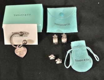 Tiffany Sterling 925 Includes Earrings, Small Floral Earrings With Post, Please Return To Heart 1