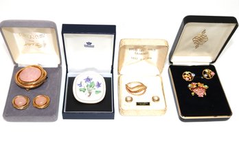 Fashion Jewelry Includes Floral Pin & Earring Set, Friendship Collection By Lord & Taylor Pin And More.