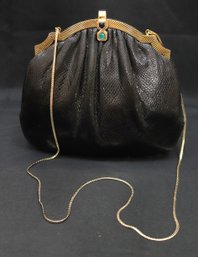 Judith Leiber NY Designer Leather Hand Bag With Shoulder Strap
